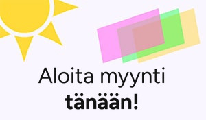 Grafiikka, jossa lukee ”Aloita myynti tänään!”.